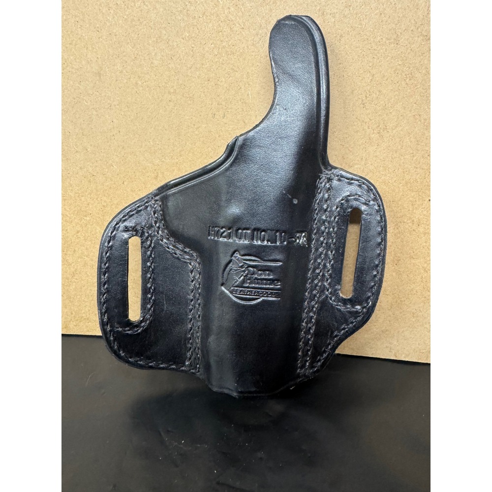 Don Hume Black Leather Pancake Belt Holster M721 01 10-516 Vintage Right Hand